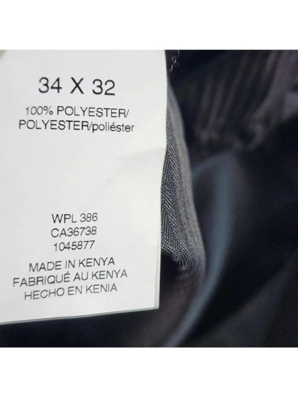 Haggar Premium Dress Pants Mens 34x32 Black Slim Straight Heathered NWT